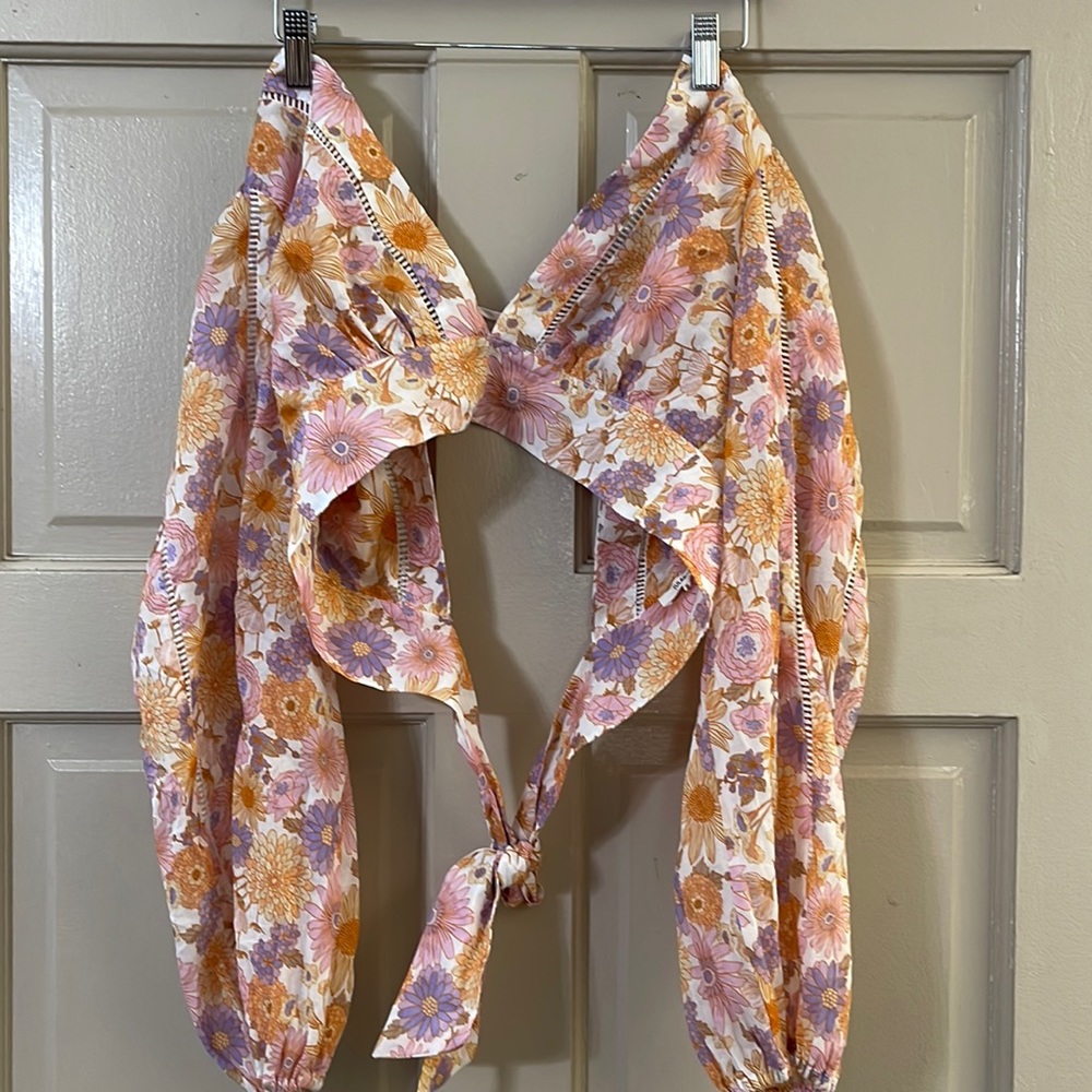 Tularosa Floral Mini Skirt - Pink, Orange, Purple